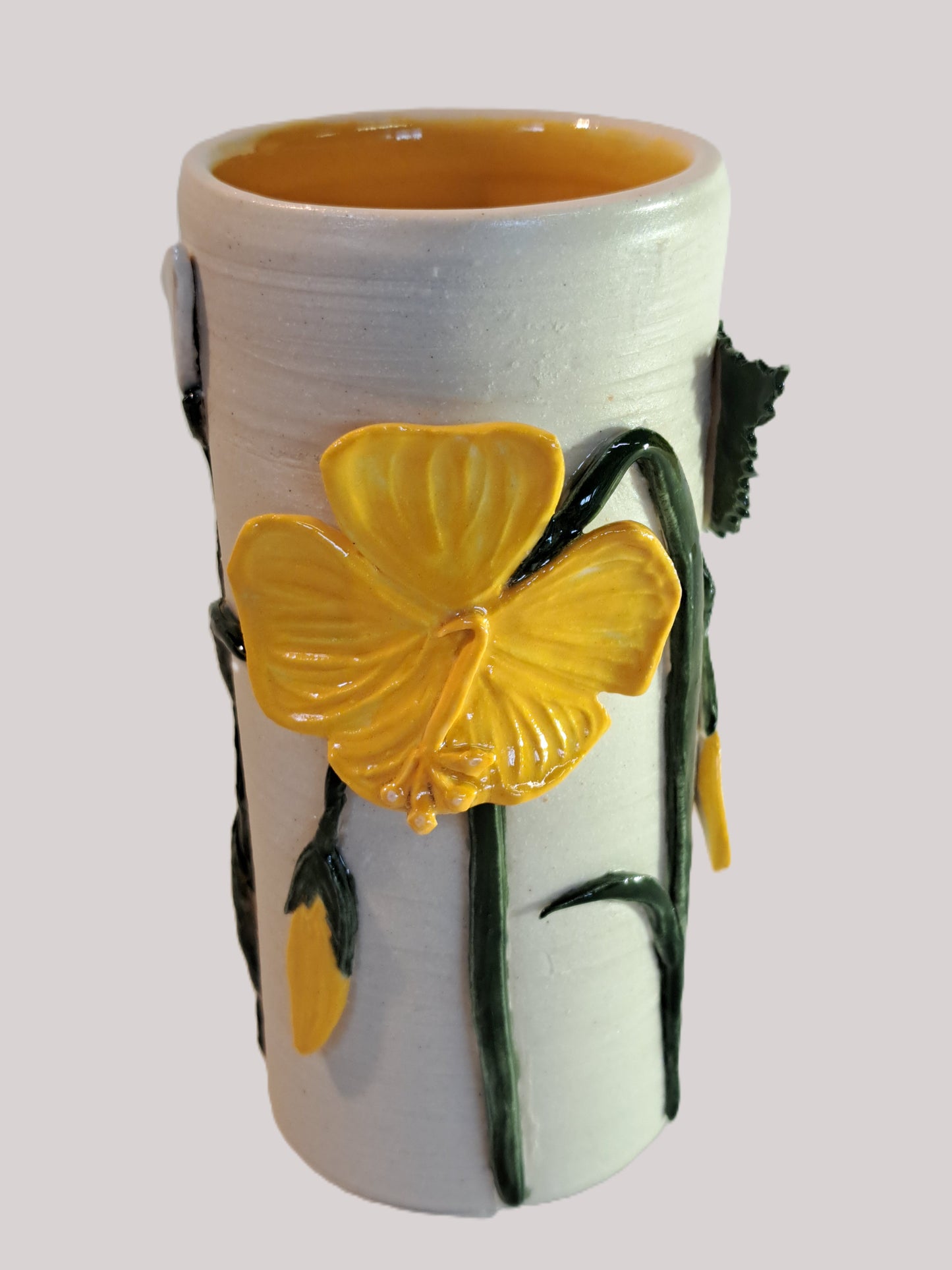Yellow Hibiscus Vase