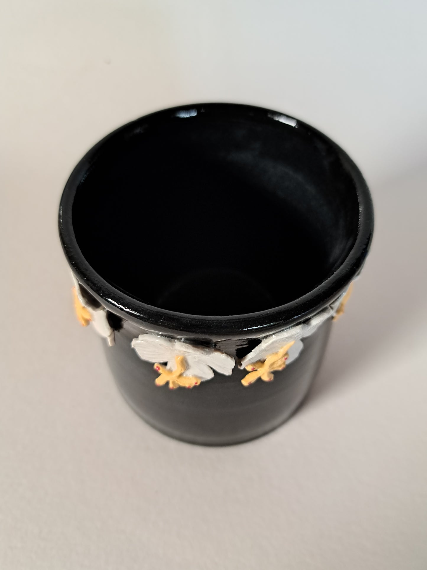 Black & White Hibiscus Vase